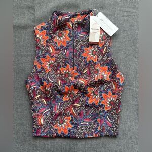 Women’s Travis Mathew Sunfire Movement Zip Golf Floral Tank Top